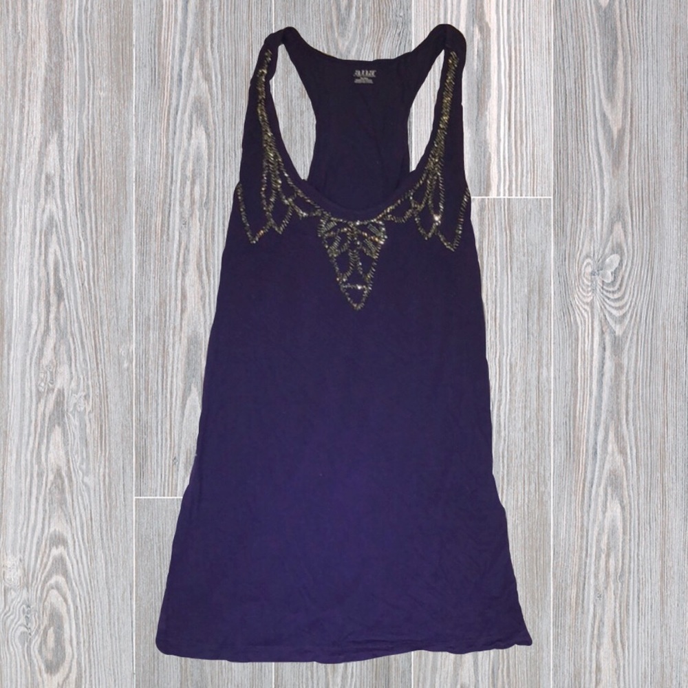 Purple blouse tank top